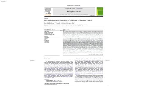 Coccinellidae as predators of mites: Stethorini in biological control